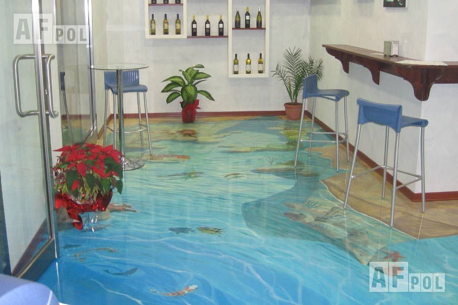 Услуги - Декоративные наливные полы